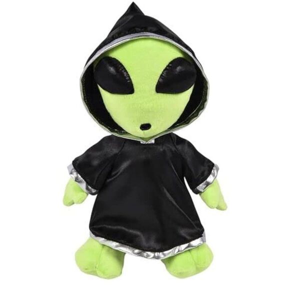 RI One‎ 12" Alien In Cloak Plush and Alien Earrings New - Picture 1 of 8